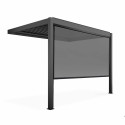 Pergola bioclimatique adossée 3x3m en aluminium avec 1, 2 ou 3 stores