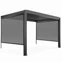 Pergola bioclimatique adossée 3x4m en aluminium avec 1, 2 ou 3 stores