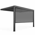 Pergola bioclimatique adossée 3x4m en aluminium avec 1, 2 ou 3 stores