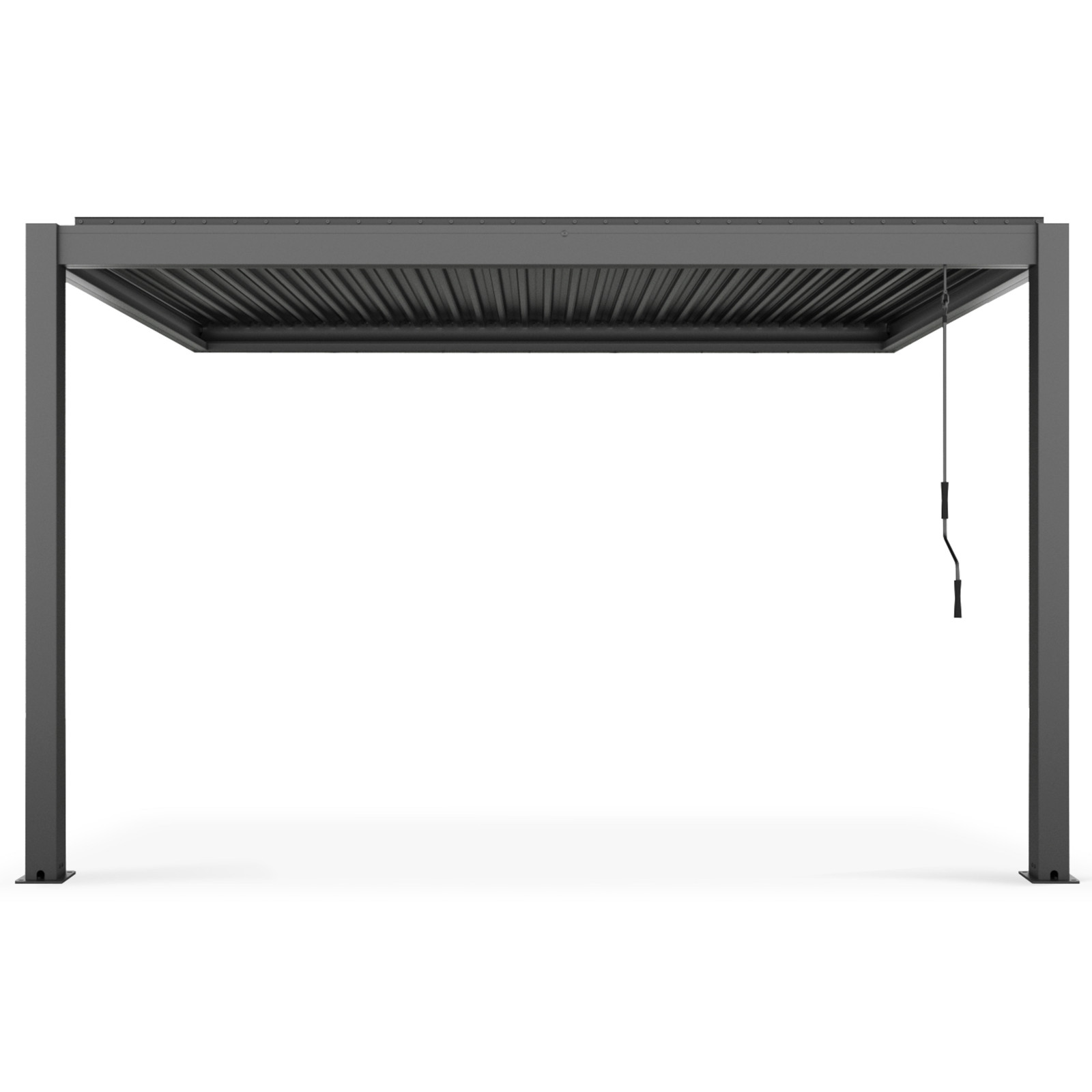 Pergola bioclimatique adossée 3x4m en aluminium avec 1, 2 ou 3 stores