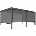 Pergola bioclimatique adossée 3x6m en aluminium avec 2 ou 4 stores