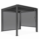 Pergola bioclimatique autoportée 3x3m en aluminium avec 1, 2 ou 3 stores