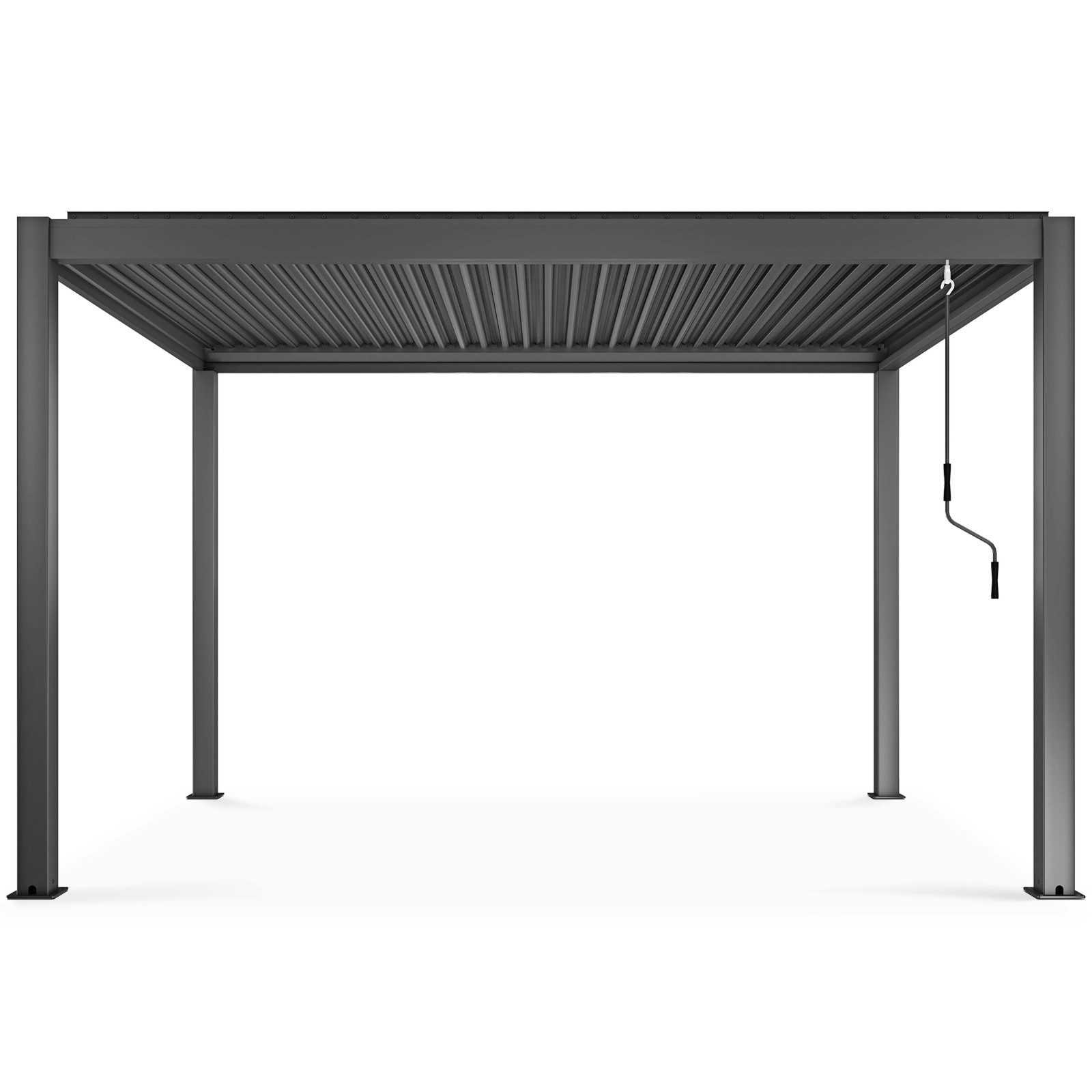 Pergola bioclimatique 3x4m autoportée en aluminium avec 1, 2 ou 3 stores
