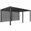 Pergola bioclimatique 3x6m autoportée en aluminium avec 2 ou 4 stores