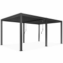 Pergola bioclimatique 3x6m autoportée en aluminium avec 2 ou 4 stores