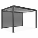 Pergola bioclimatique autoportée motorisée 3x4m en aluminium avec 1, 2 ou 3 stores
