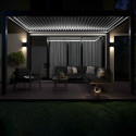 Pergola bioclimatique autoportée motorisée 3x4m en aluminium avec 1, 2 ou 3 stores
