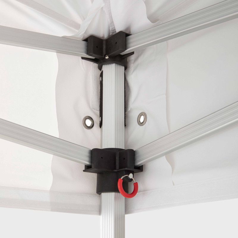 Ensemble tente pliante 4x4m 300g/m² 40mm + 4 poids de lestage