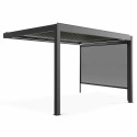 Pergola adossée motorisée/éclairée en aluminium 3x4m avec 1, 2 ou 3 stores