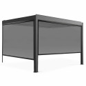 Pergola adossée motorisée/éclairée en aluminium 3x4m avec 1, 2 ou 3 stores