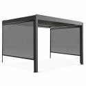 Pergola adossée motorisée/éclairée en aluminium 3x4m avec 1, 2 ou 3 stores