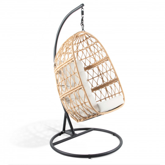 Fauteuil suspendu de jardin en résine tressée | Oviala