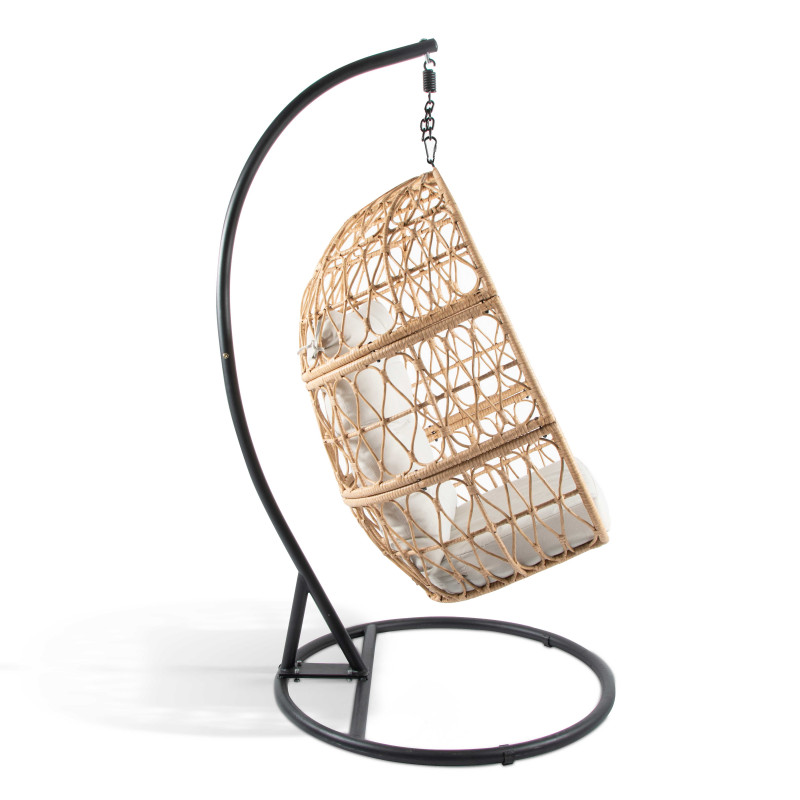 Fauteuil suspendu de jardin en résine tressée