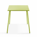 Table de jardin carrée 70 x 70 cm et 2 chaises bistrot