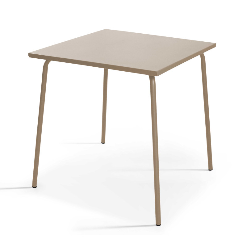 Table de jardin carrée 70 x 70 cm et 2 chaises bistrot