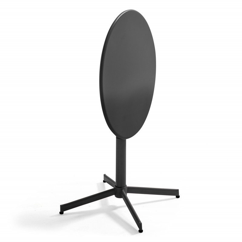 Table de jardin bistrot rabattable Ø70 x 72 cm et 2 chaises en métal
