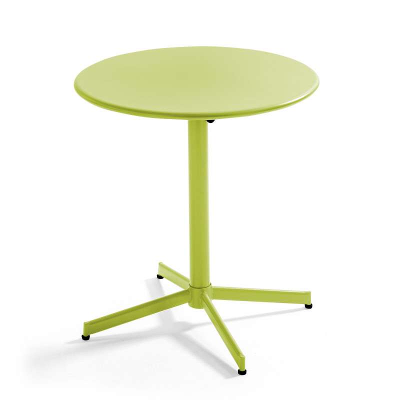 Table de jardin bistrot rabattable Ø70 x 72 cm et 2 chaises en métal