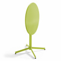 Table de jardin bistrot rabattable Ø70 x 72 cm et 2 chaises en métal