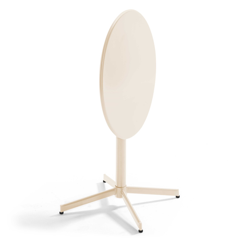 Table de jardin bistrot rabattable Ø70 x 72 cm et 2 chaises en métal