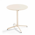 Table de jardin bistrot rabattable Ø70 x 72 cm et 2 chaises en métal