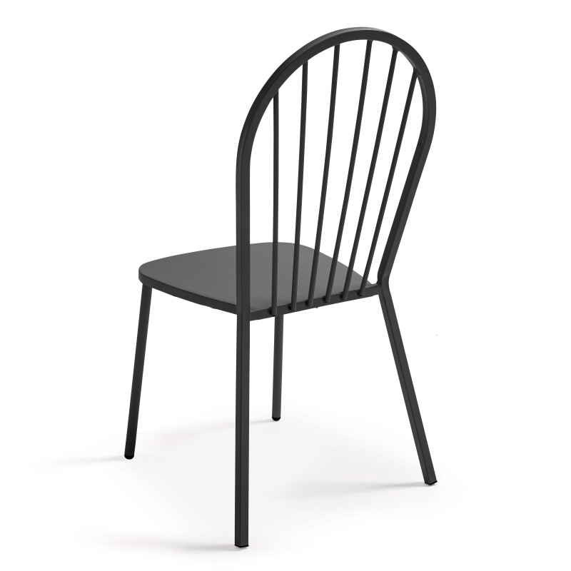 Table de jardin bistrot rabattable Ø70 x 72 cm et 2 chaises en métal