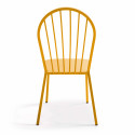 Table de jardin bistrot rabattable Ø70 x 72 cm et 2 chaises en métal
