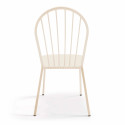 Table de jardin bistrot rabattable Ø70 x 72 cm et 2 chaises en métal
