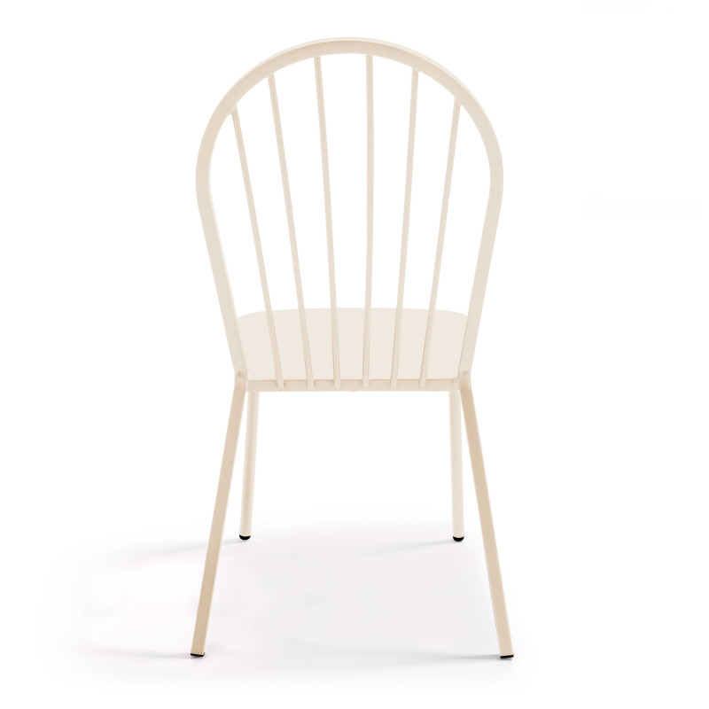 Table de jardin bistrot rabattable Ø70 x 72 cm et 2 chaises en métal