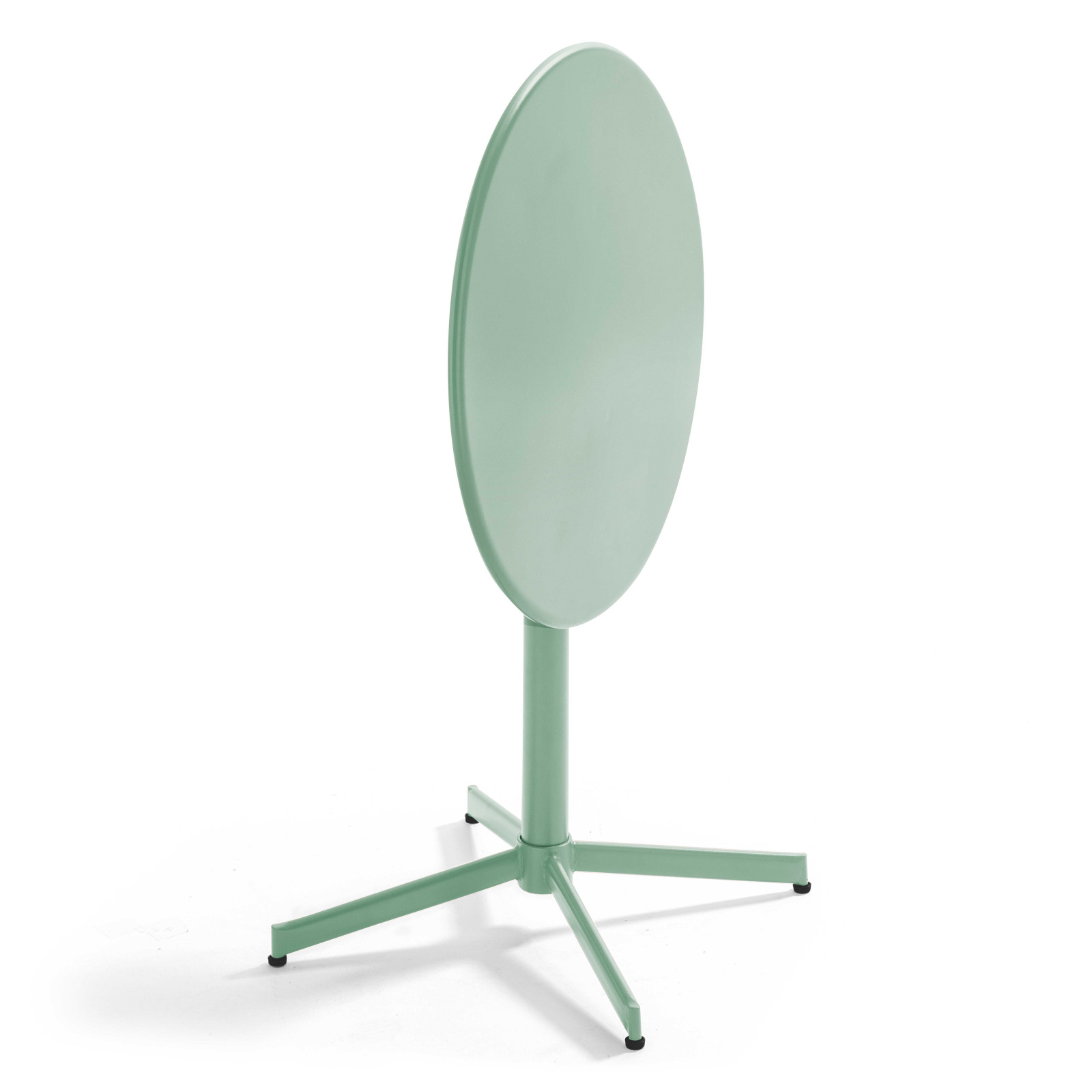 Table de jardin bistrot rabattable 70 x 72 cm et 2 chaises en métal