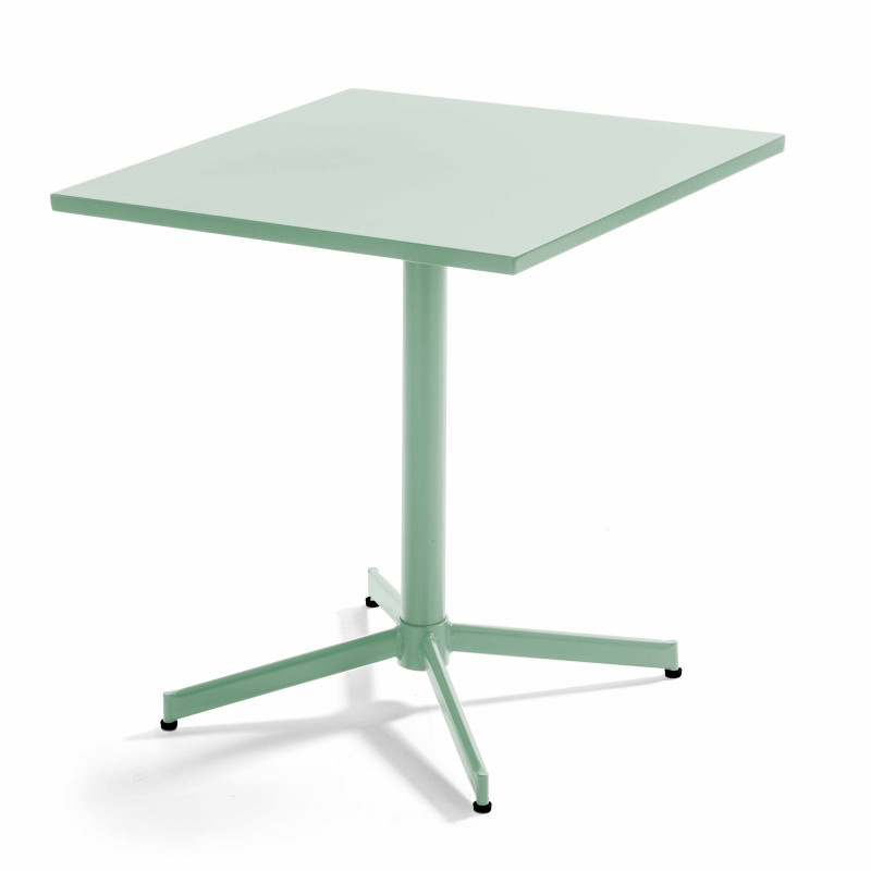 Table de jardin carrée inclinable  70 x 70 cm et 2 chaises bistrot