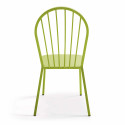 Table de jardin carrée inclinable 70 x 70 cm et 2 chaises bistrot