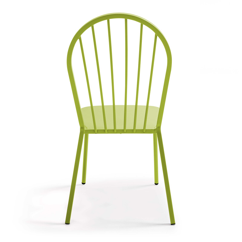 Table de jardin carrée inclinable 70 x 70 cm et 2 chaises bistrot