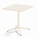 Table de jardin bistrot carrée inclinable 70 x 70 cm et 2 chaises en métal