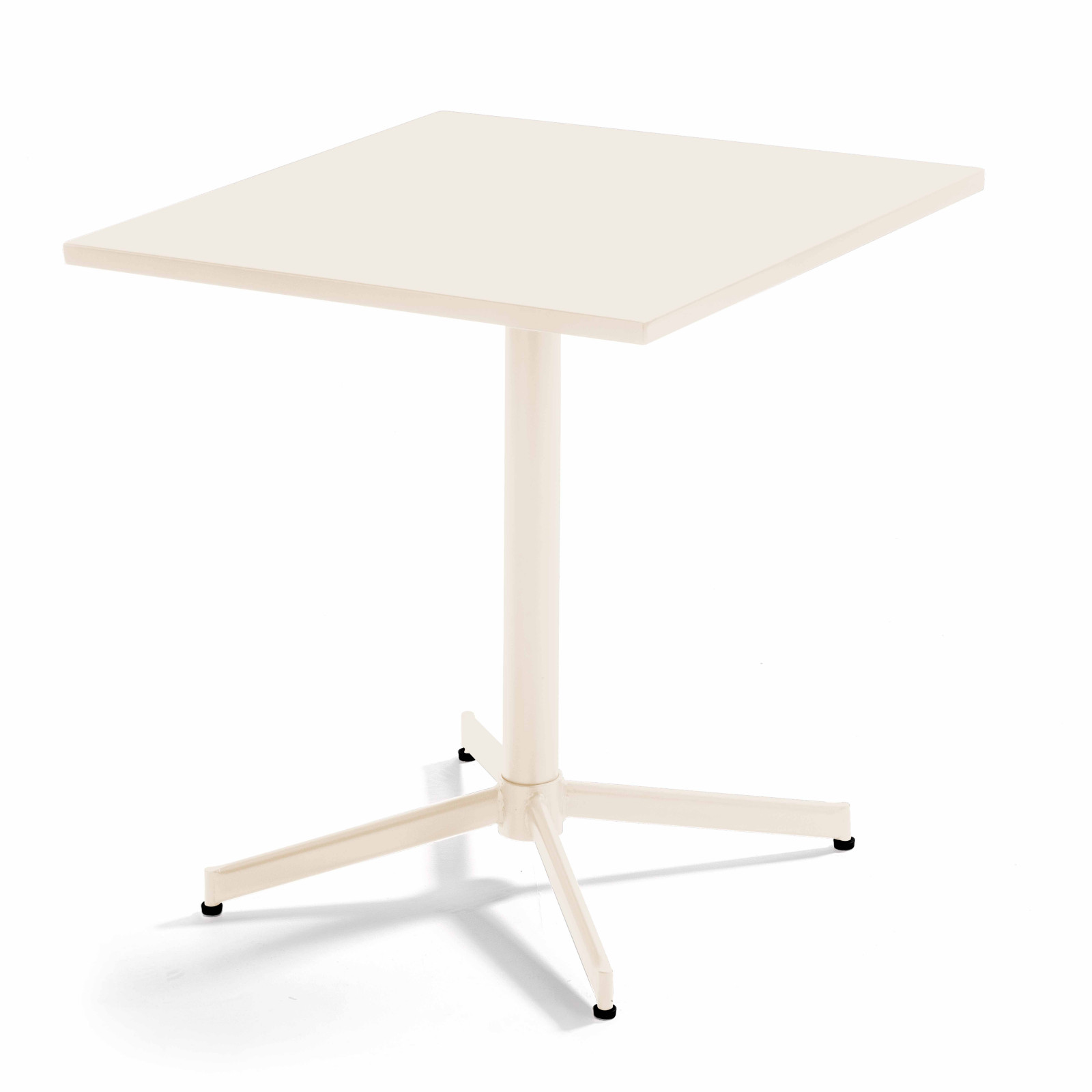 Table de jardin bistrot carrée inclinable 70 x 70 cm et 2 chaises en métal