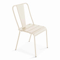 Table de jardin bistrot carrée inclinable 70 x 70 cm et 2 chaises en métal