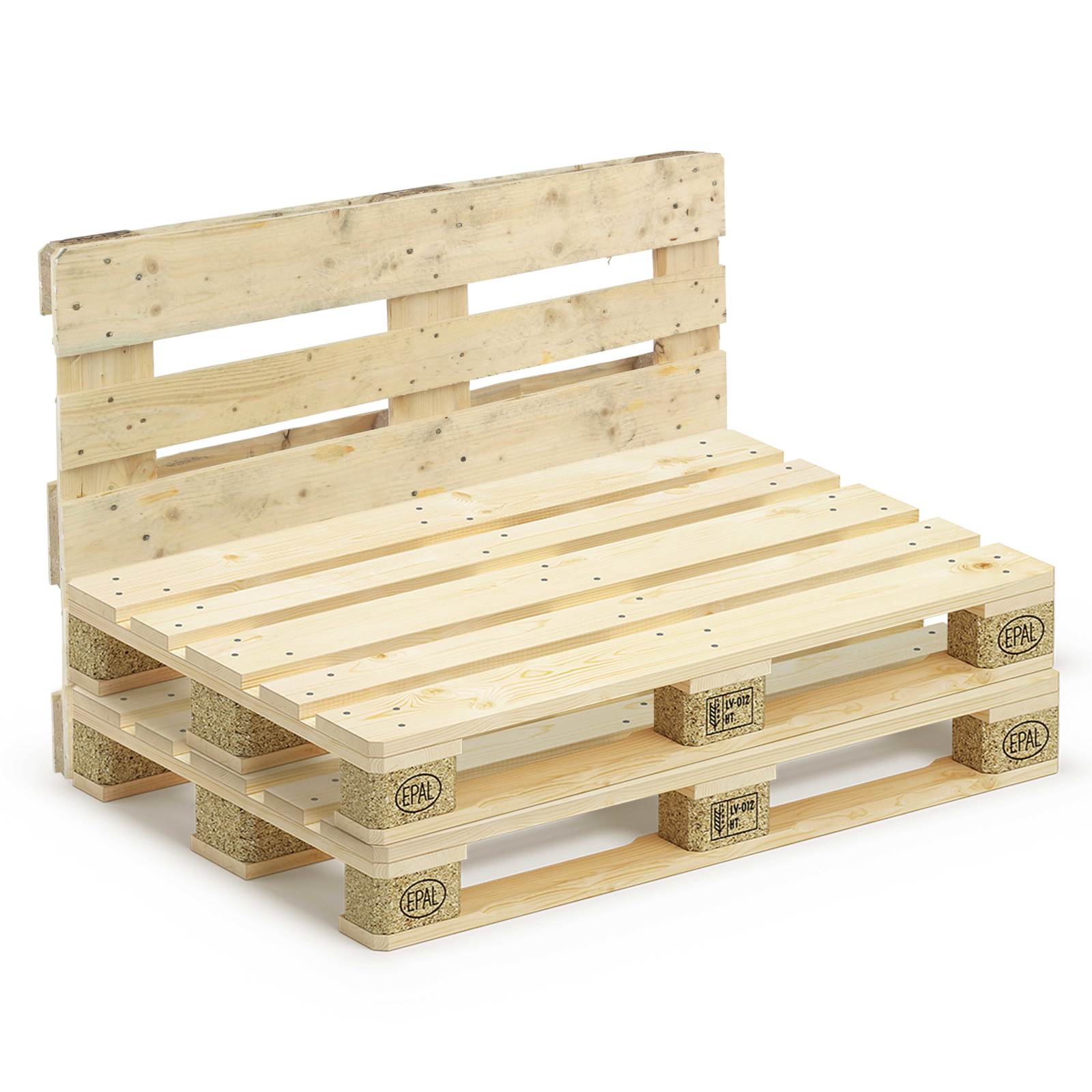 Ensemble palettes + coussins de jardin