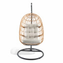 Fauteuil suspendu de jardin en résine tressée