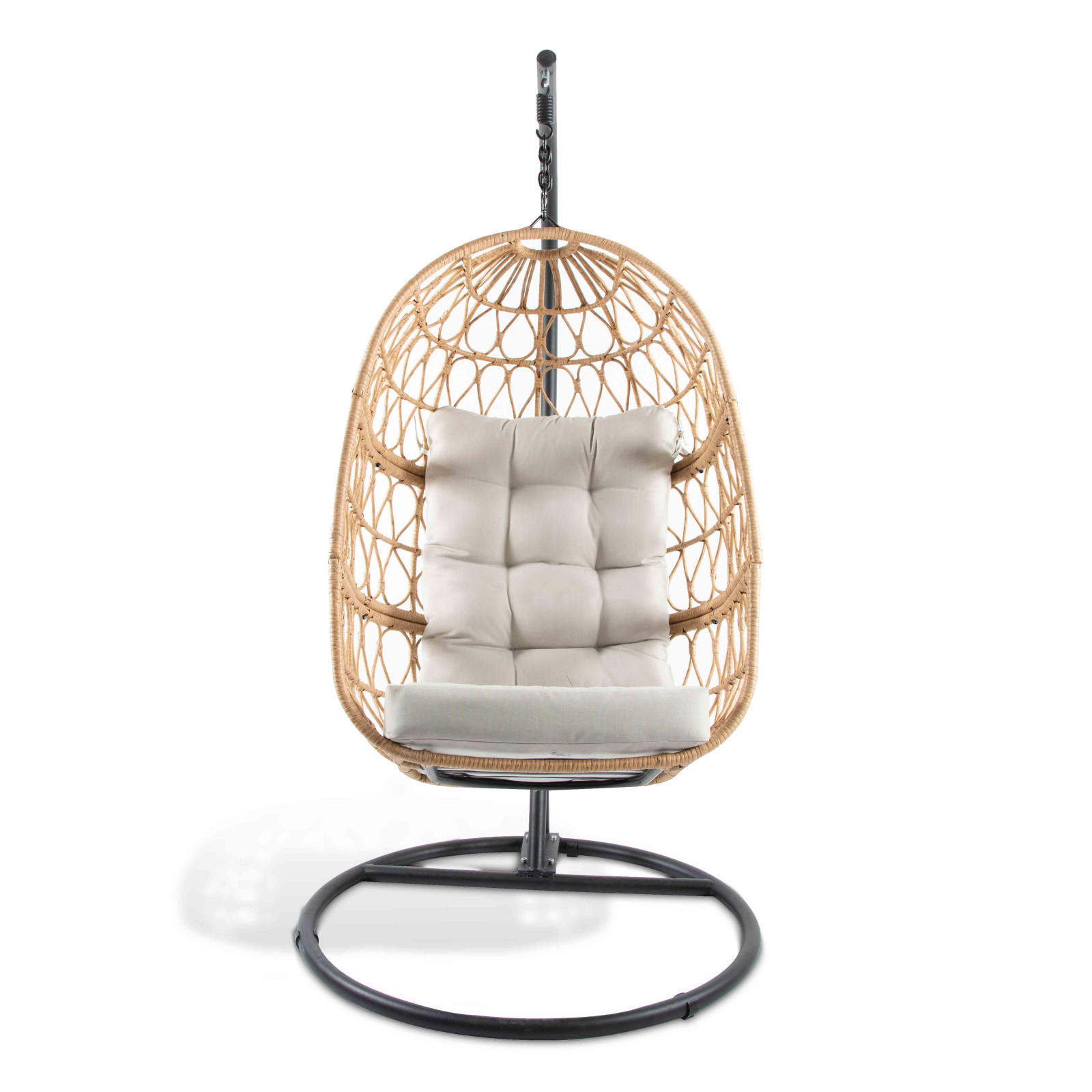 Fauteuil suspendu de jardin en résine tressée