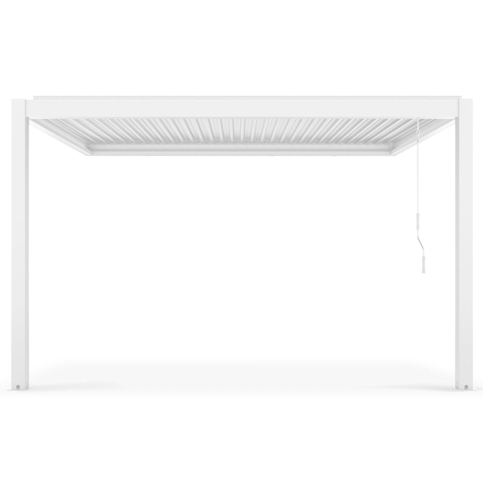 Pergola bioclimatique adossée 3x4m en aluminium blanc Pergola bioclimatique adossée 3x4m en aluminium blanc