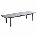 Table de jardin rectangulaire extensible (256/320 x 100 x 76 cm) en aluminium et DPC