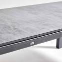 Table de jardin rectangulaire extensible (256/320 x 100 x 76 cm) en aluminium et DPC