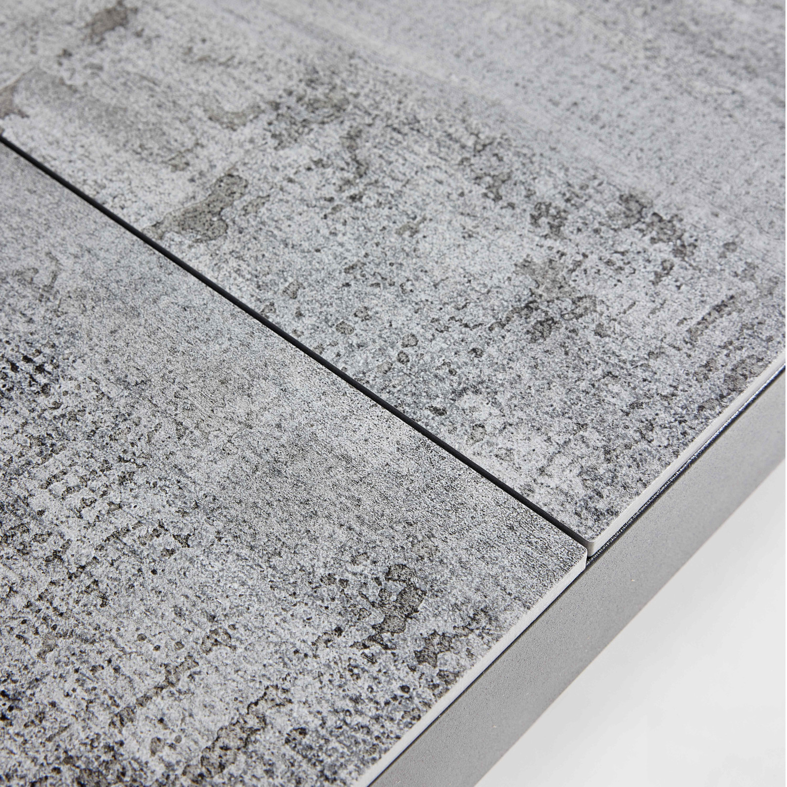 Table de jardin rectangulaire extensible (256/320 x 100 x 76 cm) en aluminium et DPC