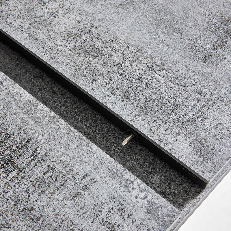 Table de jardin rectangulaire extensible (256/320 x 100 x 76 cm) en aluminium et DPC (5/7)