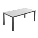 Table de jardin en céramique effet marbre (185 x 95 x 74 cm)