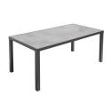 Table de jardin en céramique effet stamp (185 x 95 x 74 cm)