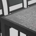 Table de jardin en céramique effet stamp (185 x 95 x 74 cm)