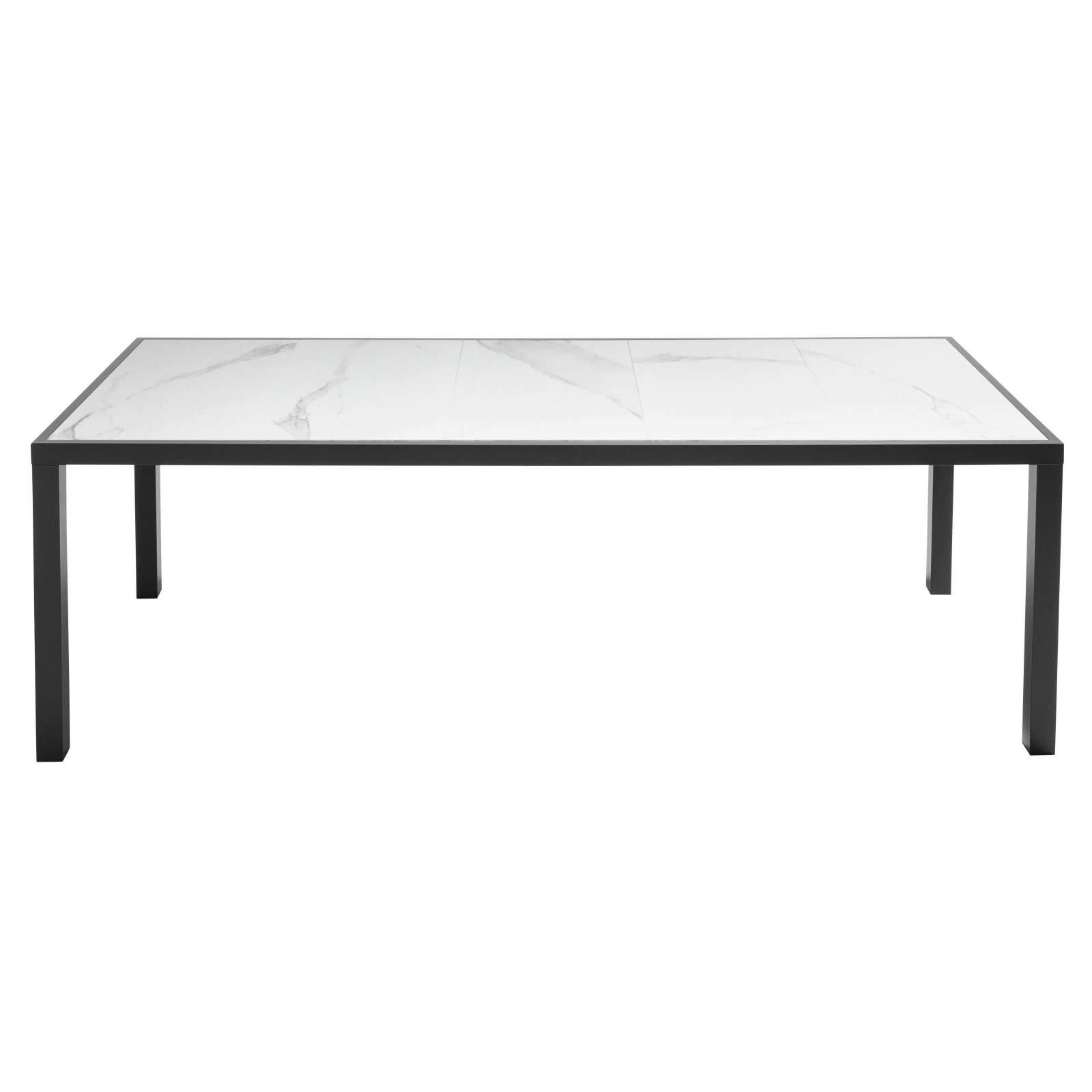 Table de jardin en céramique effet marbre (230 x 95 x 74 cm)