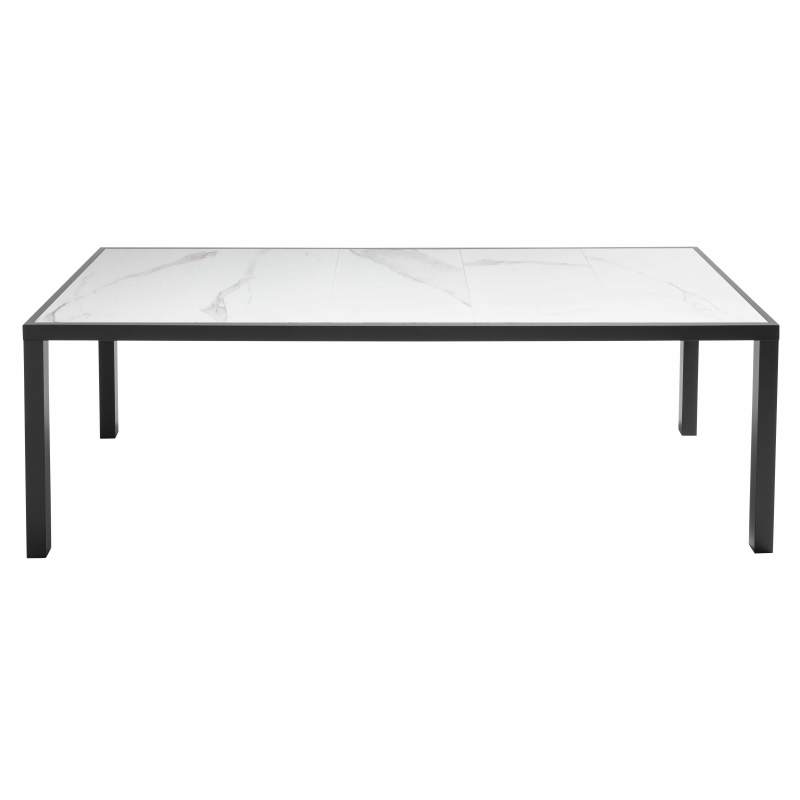 Table de jardin en céramique effet marbre (230 x 95 x 74 cm)