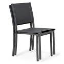 Table de jardin en céramique effet stamp 230 x 95 cm avec 8 chaises sans accoudoirs et 2 chaises avec accoudoirs
