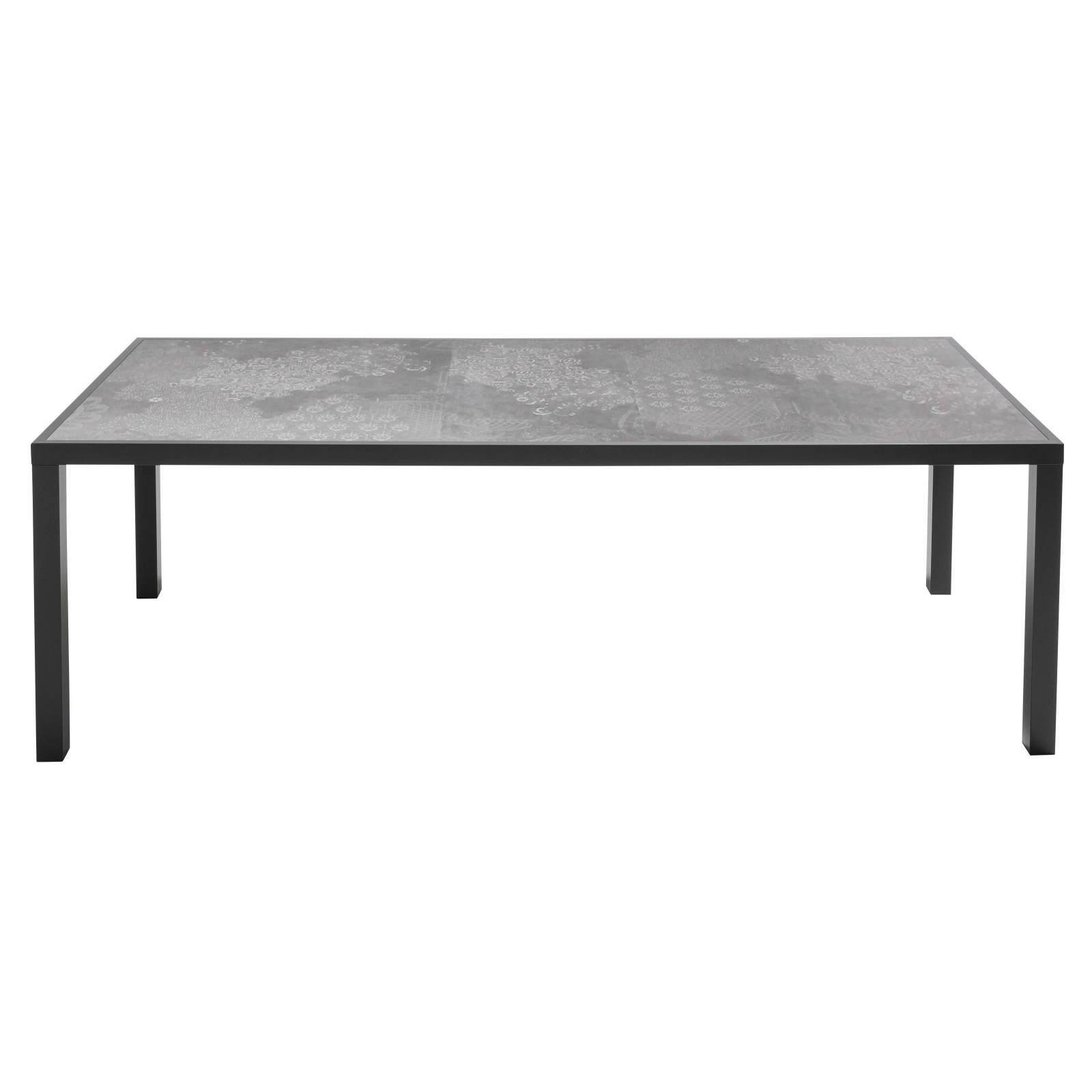 Table de jardin en céramique effet stamp (230 x 95 x 74 cm)